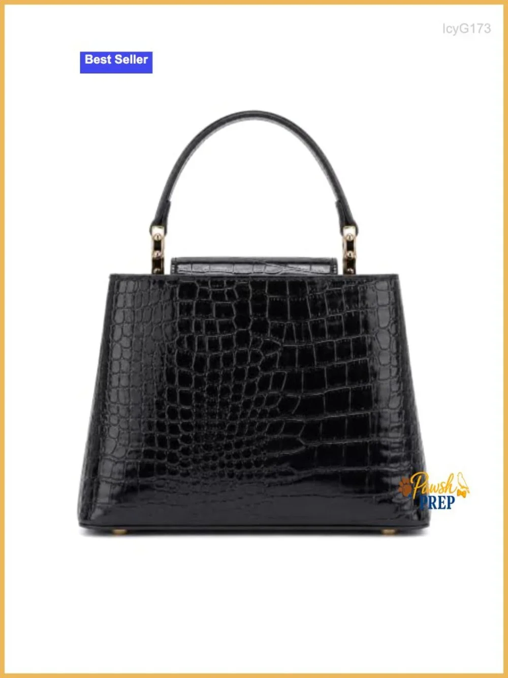 Women's Small Satchel Bag Crocodile Embossed Faux Leather Crossbody Shoulder